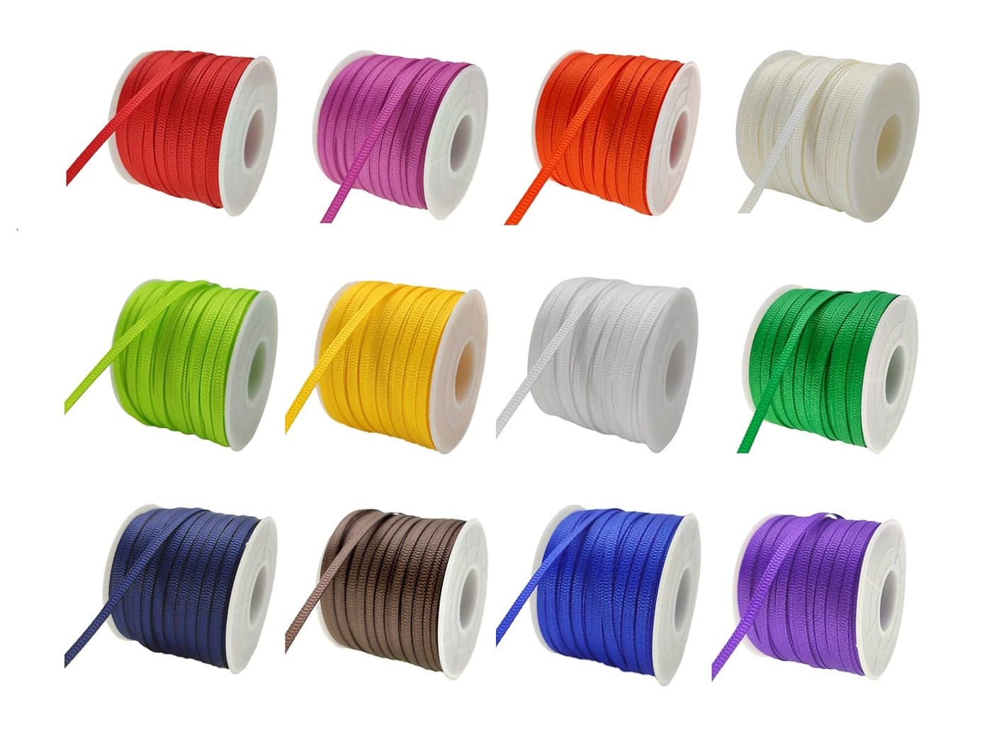 Jesep Yong 18 Grosgrain Ribbon 720 Yards Assorted Colors 3mm Fabric DIY Crafts Balloons Florists Showers Pack of 12