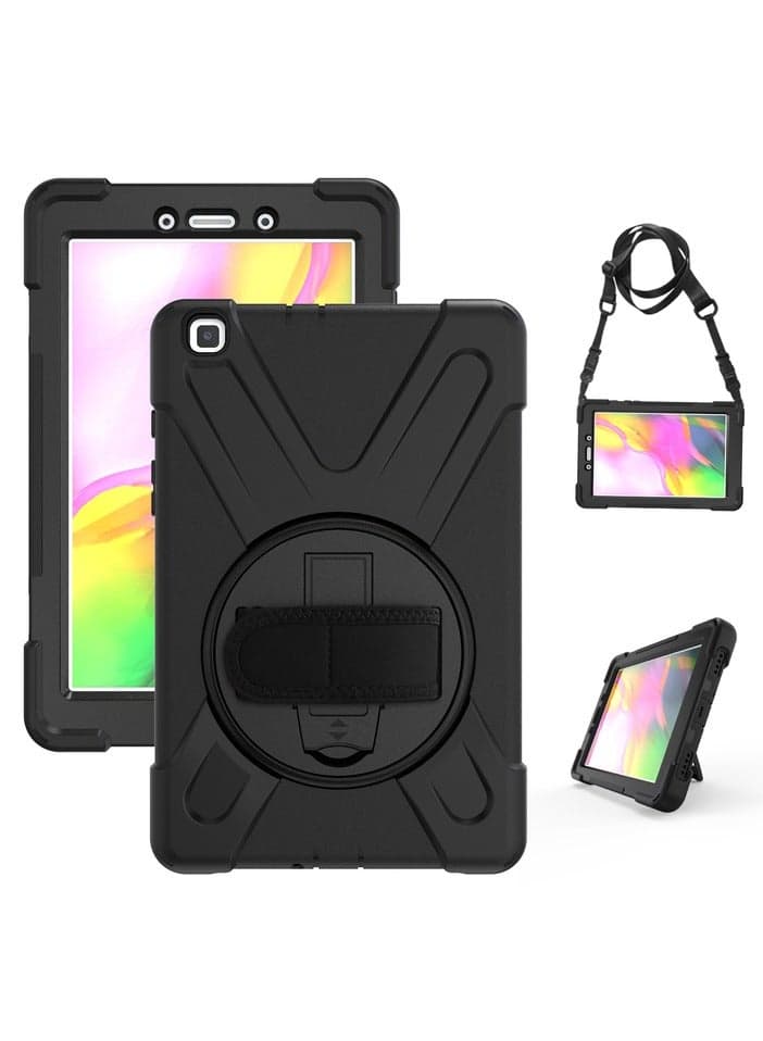 Compatible with Samsung Tab A7 10.4Inch 2020 T500/2022 T503 Shockproof case with 360 degree rotatable stand hand and shoulder strap