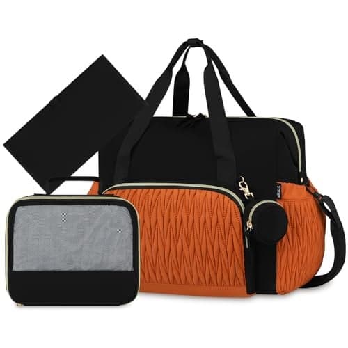 Yorige Diaper Tote Bag for Baby 6pcs, Large Mom Hospital Bags with Changing Pad Pacifier Case for Labor Delivery Boy Girl