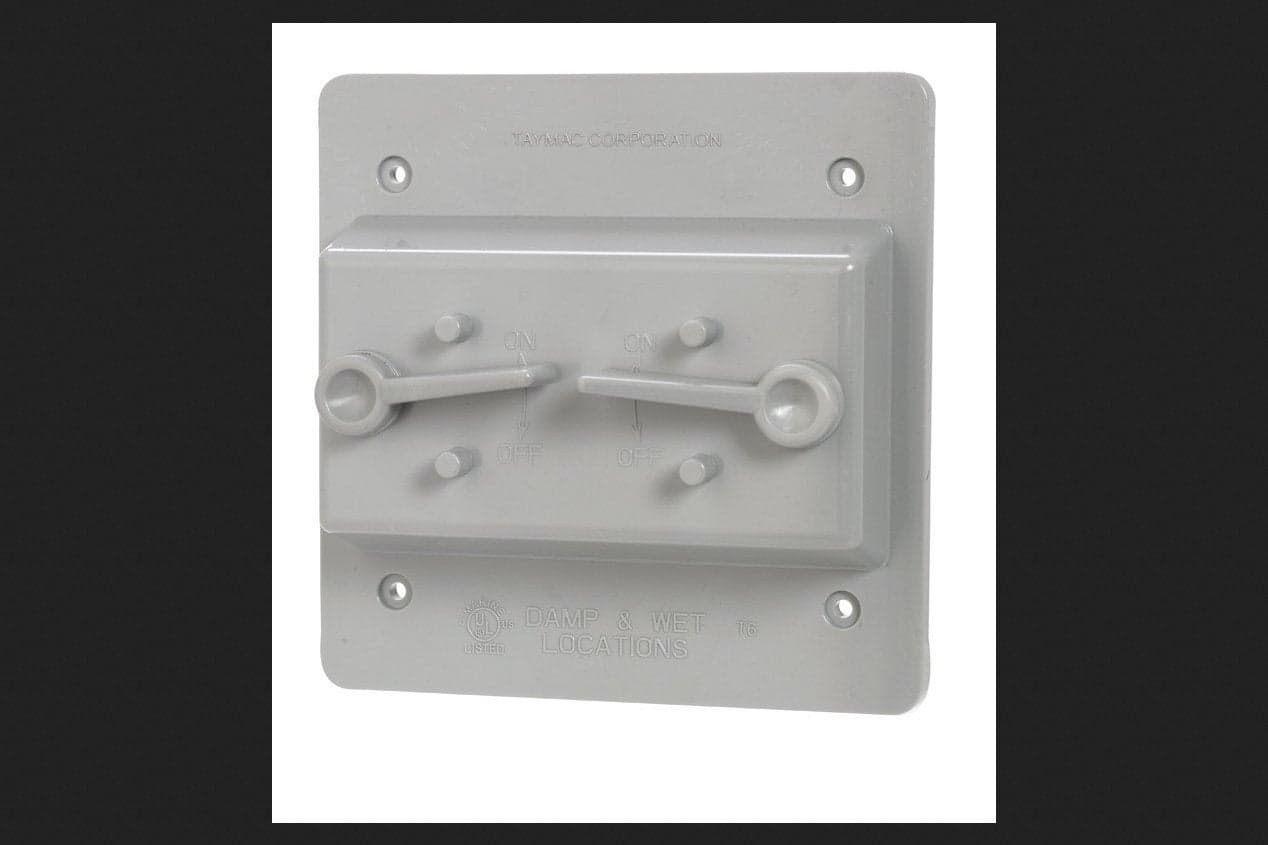 BELL PTC200GY 2Gang Weatherproof Toggle Switch Cover Gray Polycarbonate Electrical Light Cover Guards for Home Improvemen in Any Weather cULus and NEMA3R Rated