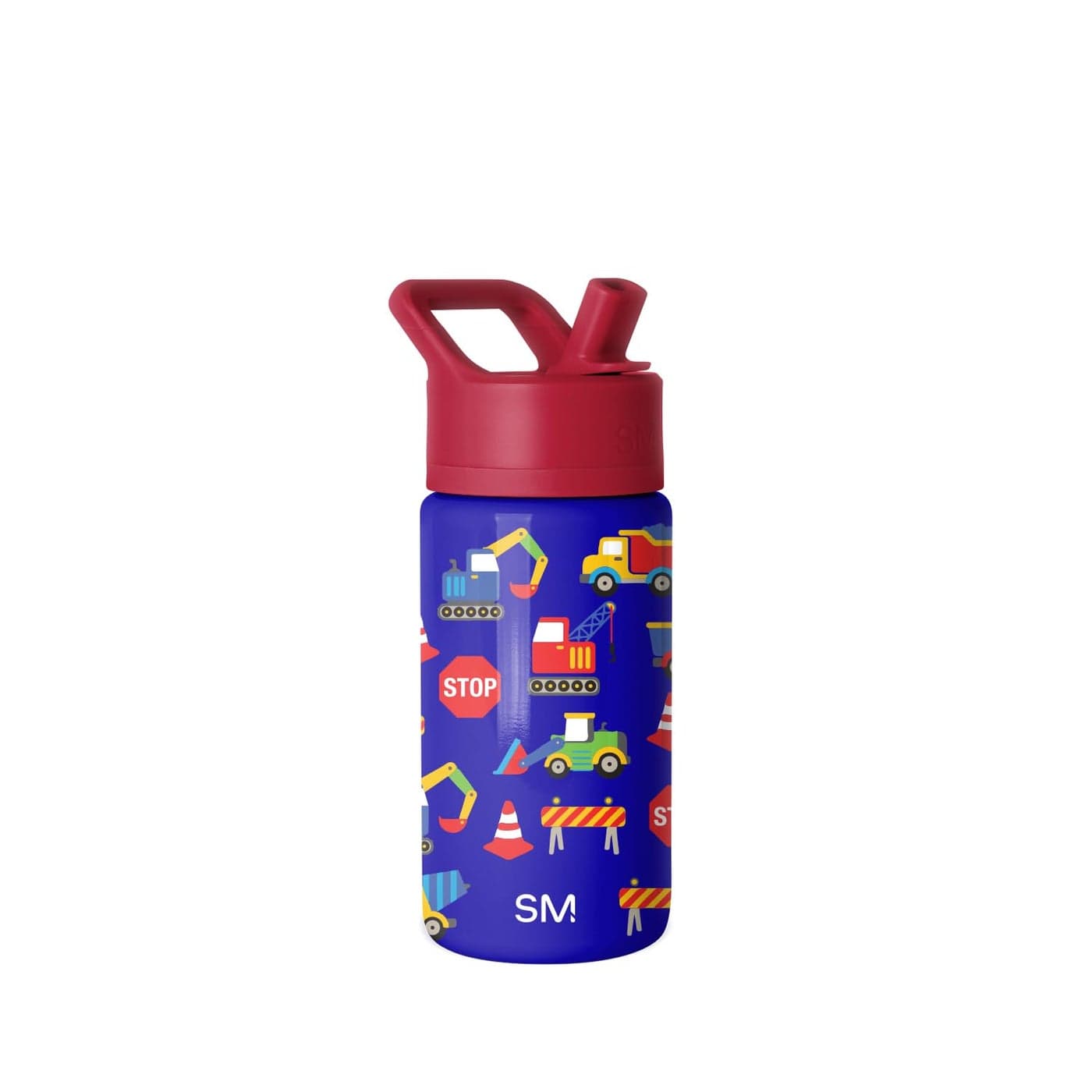 Simple Modern Kids Summit Water Bottle with Straw Lid 14oz Stainless Steel Cup Insulated Tumbler for Toddlers School Under Construction