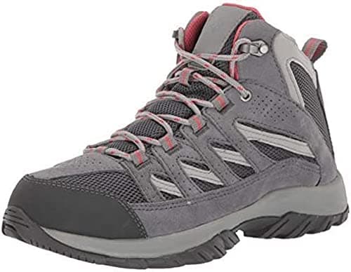 Columbia womens Crestwood Mid Waterproof Boot Hiking Shoe, Graphite, Daredevil, 7 US