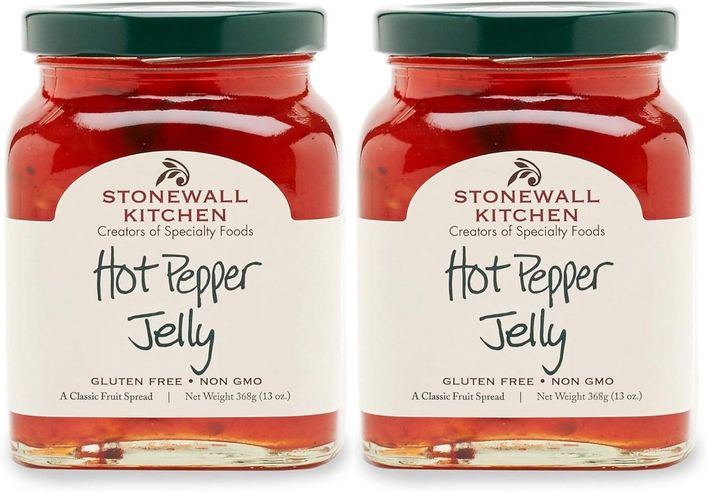 Stonewall Kitchen Hot Pepper Jelly, 13 oz (Pack of 2) - Gluten Free & Non-GMO