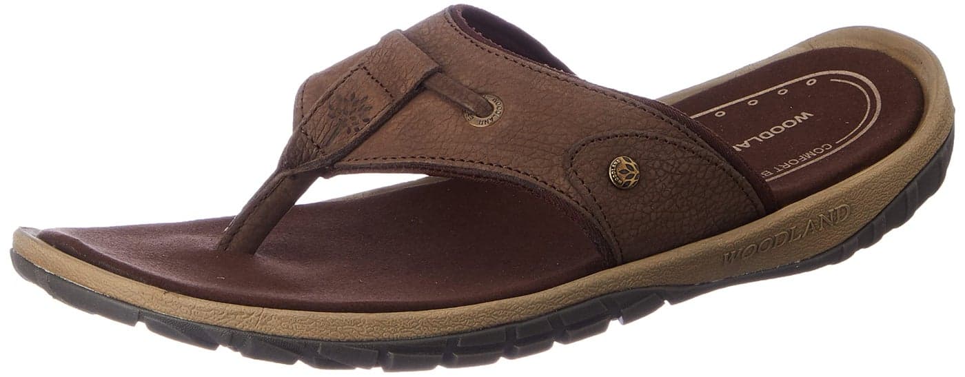 Woodland Men's Brown Leather Slipper-9 UK (43 EU) (GP 3538119NW)