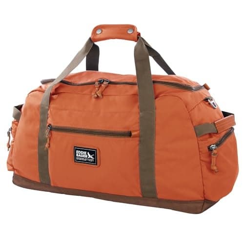 Eddie Bauer Bygone Duffel Travel Weekend Bag Lightweight Durable 45L Rugged PolyesterNylon UShaped Main Compartment Terracota