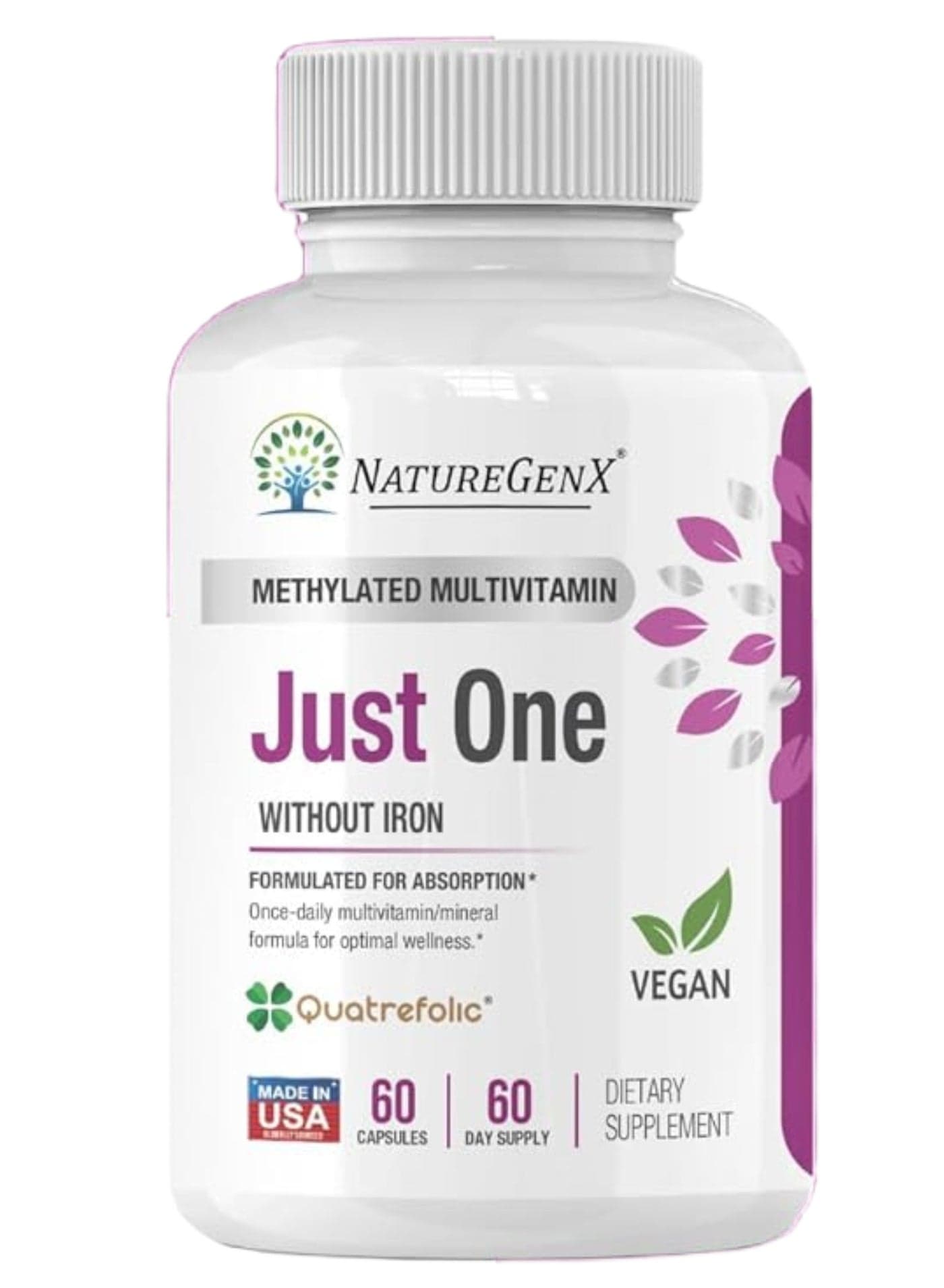 Methylated Multivitamin, Just One, 60 Capsules