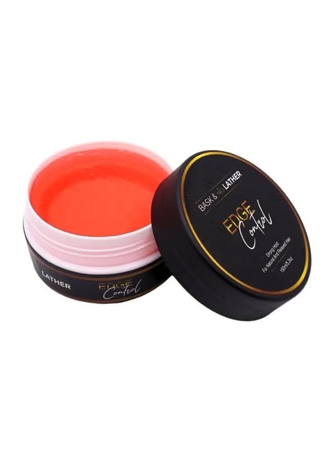 Strong Hold Edge Control Gel with Castor Oil, Non-Greasy, Non-Flaking, No White Cast, Long Lasting, Supports Hair Growth, Natural Formula, For All Hair Types, 5.3 Fl Oz