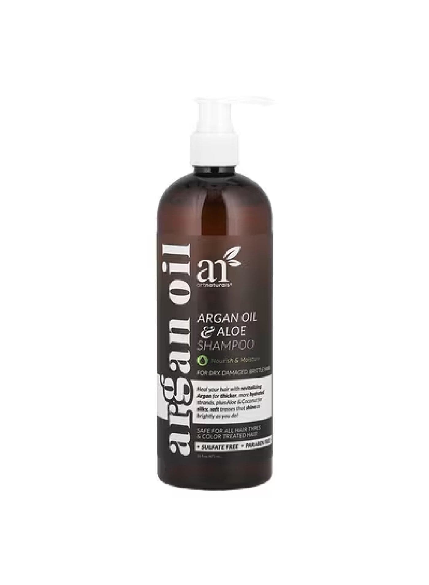 Argan Oil & Aloe Shampoo, For Dry, Damaged, Brittle Hair, 16 fl oz (473 ml)