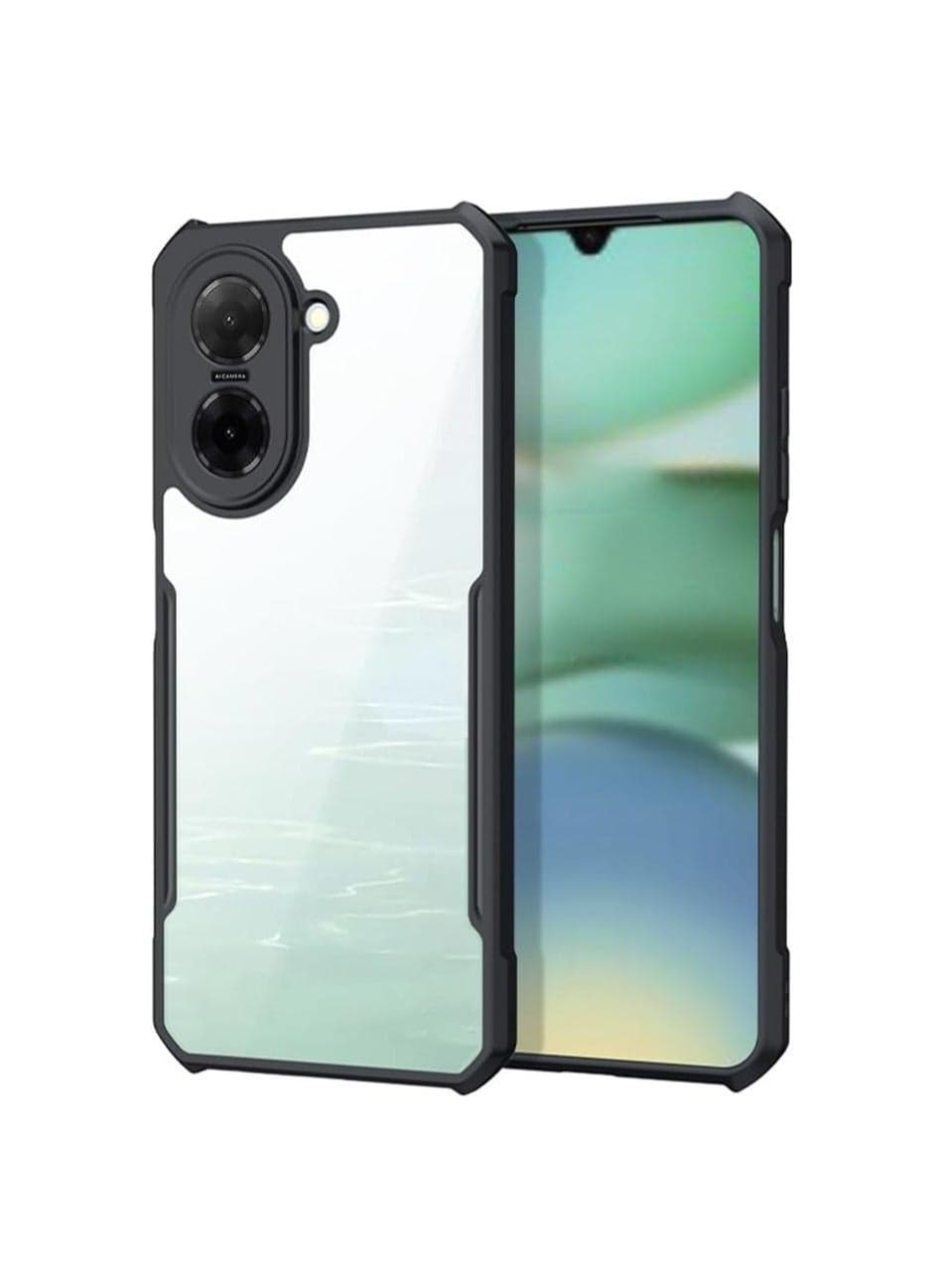 Transparent Case Compatible with Xiaomi POCO C71 4G, 【Airbag Protection】 Transparent Back Cover Camera Lens Protection PC+TPU Shockproof Bumper Protective Case