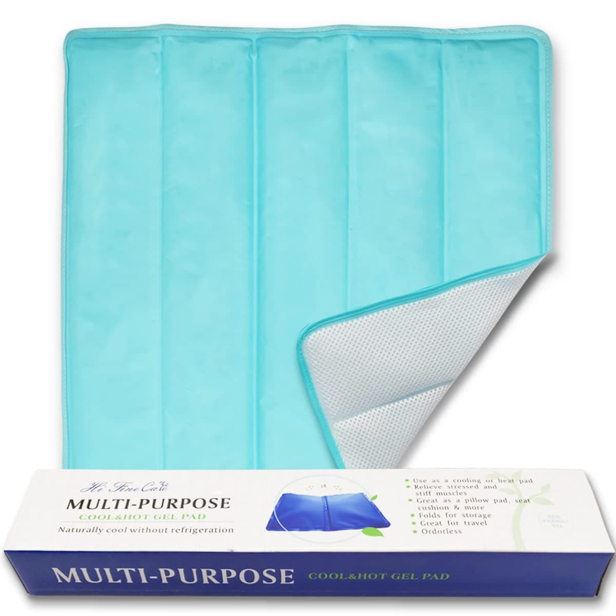 Ice Cooling Mat Gel Cooling Cold Mat Pain Relief Injuries Mesh Fabric Hot Cold Therapy Pack for Back Shoulder Knee Belly Green 18in18in Green