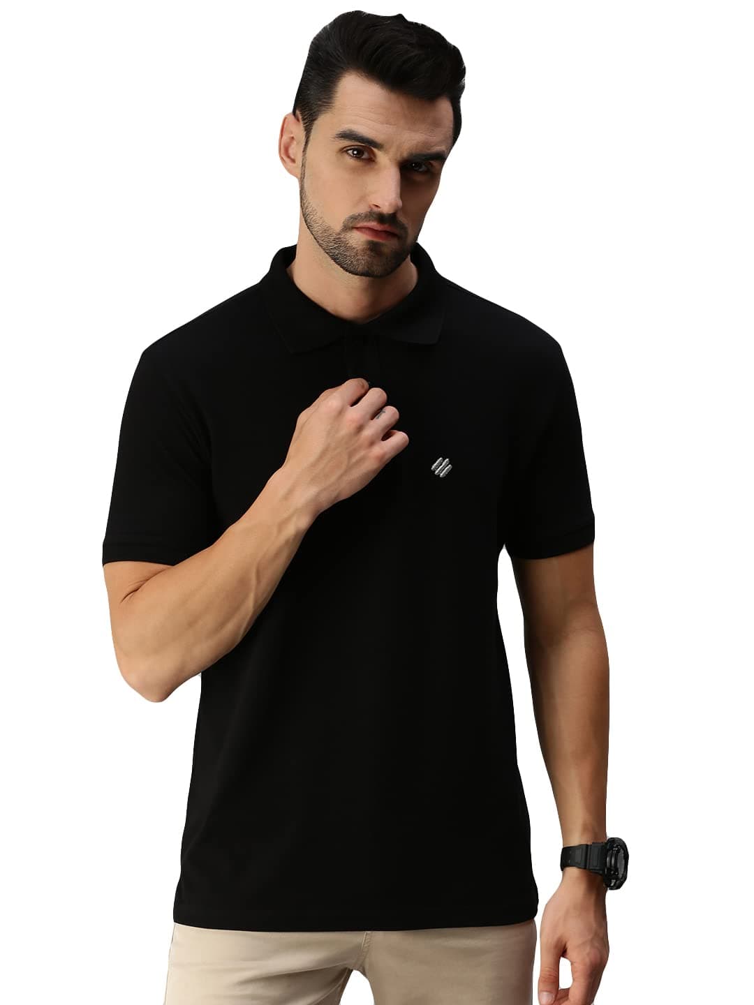 ONN Regular Fit Men's Polo (8904209864857 Casualz_431_Large_Black)
