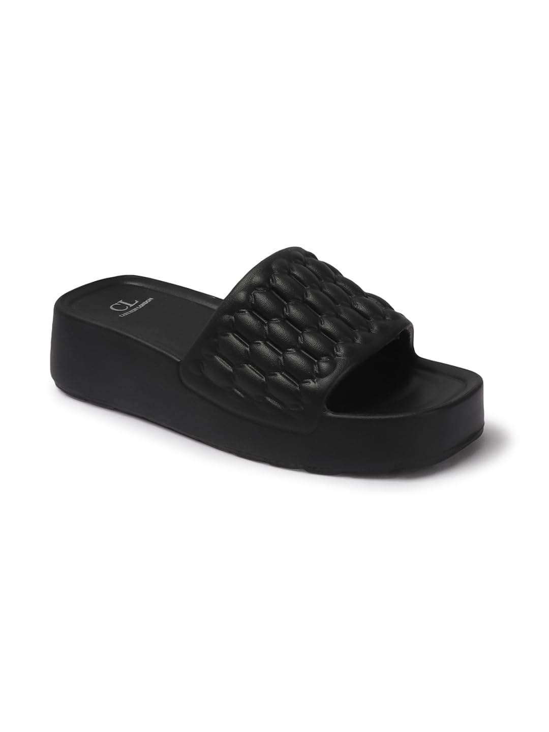 Carlton London Women Flip-Flop,Black,UK-5