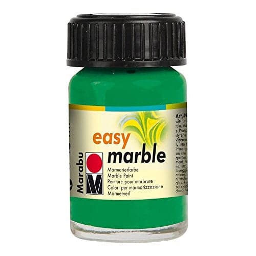 Marabu Easy Marble Paint - Rich Green - Hydro Dipping Paint for Tumblers, Ceramic, Paper, Glass, and More - 15ml Bottle