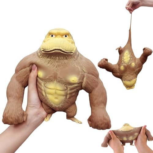 Stretchy GlueSand Filled Rubber Gorilla Latex Gorilla Soft Decompression Doll ToySquishy Monkey Toy Animal HighElastic Stretchable Decompression Toy for Adults and Children GorillaL