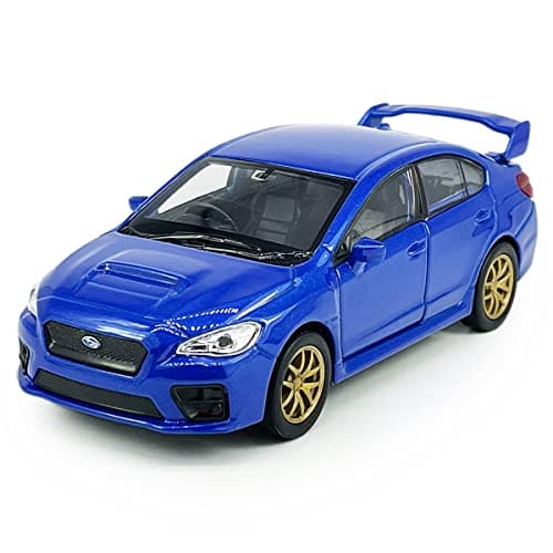 Metanyl Impreza WRX STI Toy Car Racing Sports Diecast Model Car 136 Scale Metal Pull Back Vehicle Doors Open Zinc Alloy Casting Boys Toys Kids Birthday Gifts Mens Collection Blue