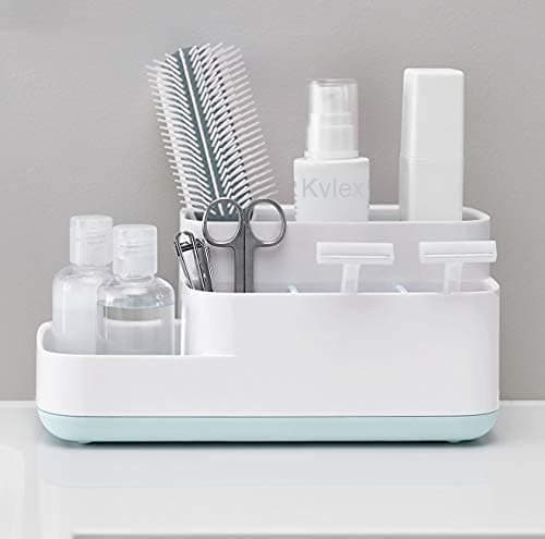 Kylex Multipurpose Storage Holder Stand for Bathroom Toothbrush Tongue Cleaner Soap Comb Razor Shaving Kit and Toiletries Cosmetics Organizer Caddy