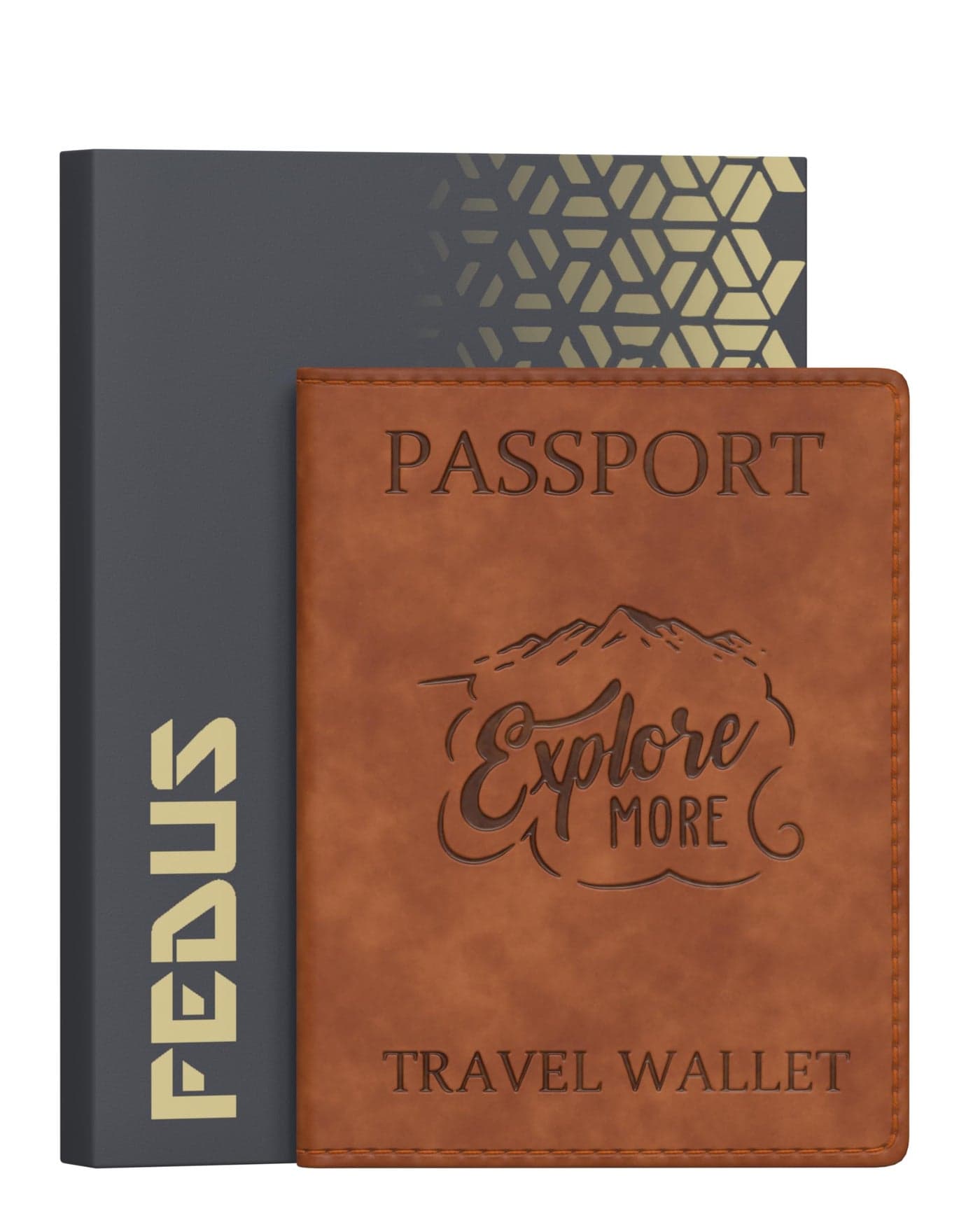 FEDUS Passport Holder for Men & Women's Passport Cover Case Wallet Credit/Debit Card, Travel Document Accessories Organiser. - Faux Leather
