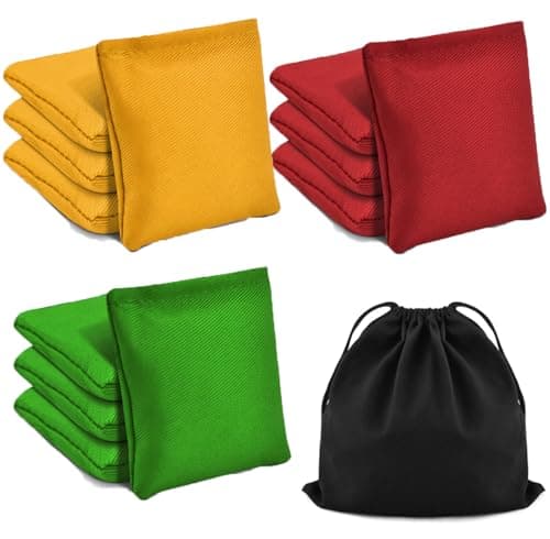 TINDTOP Bean Bags for Tossing39 39inch 100g35oz 12 Pack Cornhole Outdoor Toss Gaming Colorful Canvas Bean Bags Carnival Beanbags Throwing Games for Kids Halloween Games