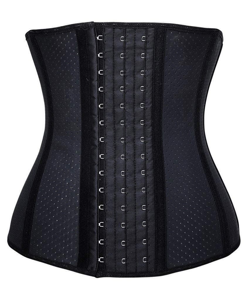 YIANNA Waist Trainer for Women Latex Underbust Waist Cincher Corset Sport Girdle Hourglass Body Shaper, YA11533-Black-3XL