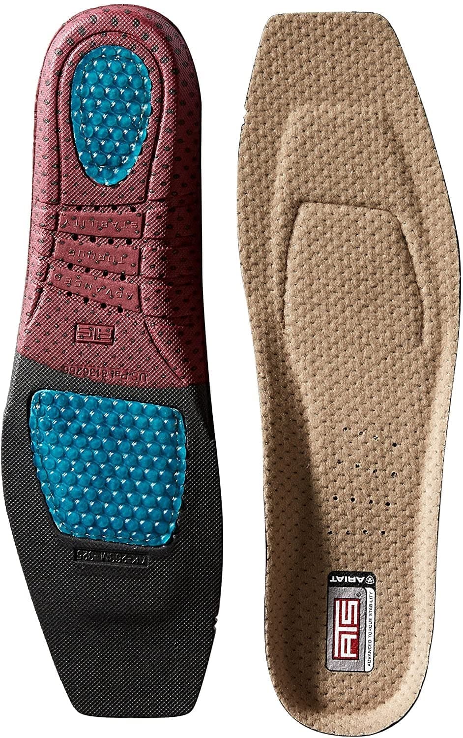 ARIAT Mens ATS Wide Square Toe Footbeds Multicolored 10 W