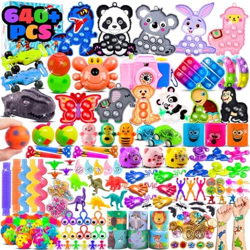 Kiss Monkey Party Favors for Kids 812 48 640 PCS Fidget Toys Bulk Prize Treasure Box Toys for Classroom Goodie Bags Stuffers for Kids Birthday Gifts Carnival Prize Pinata Stuffers