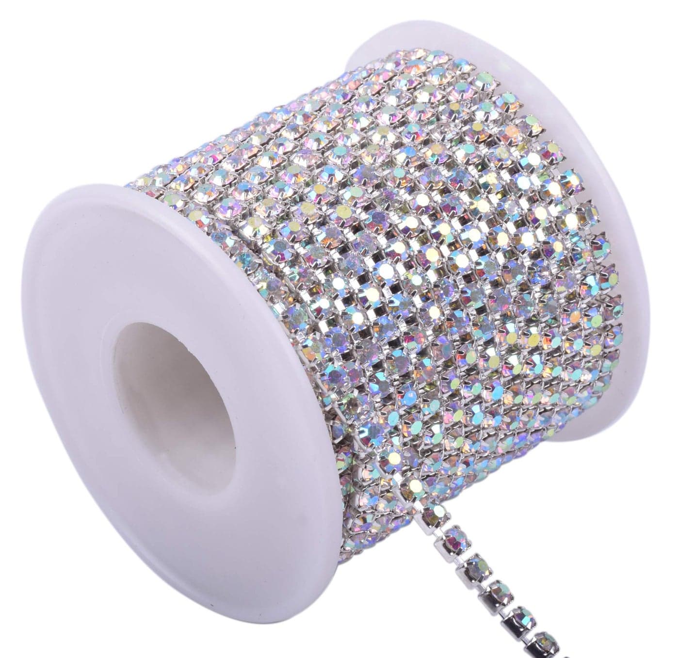 KAOYOO 10 Yards 3MM Crystal Rhinestone Close Chain Trim for Sewing CraftsDIY Decoration