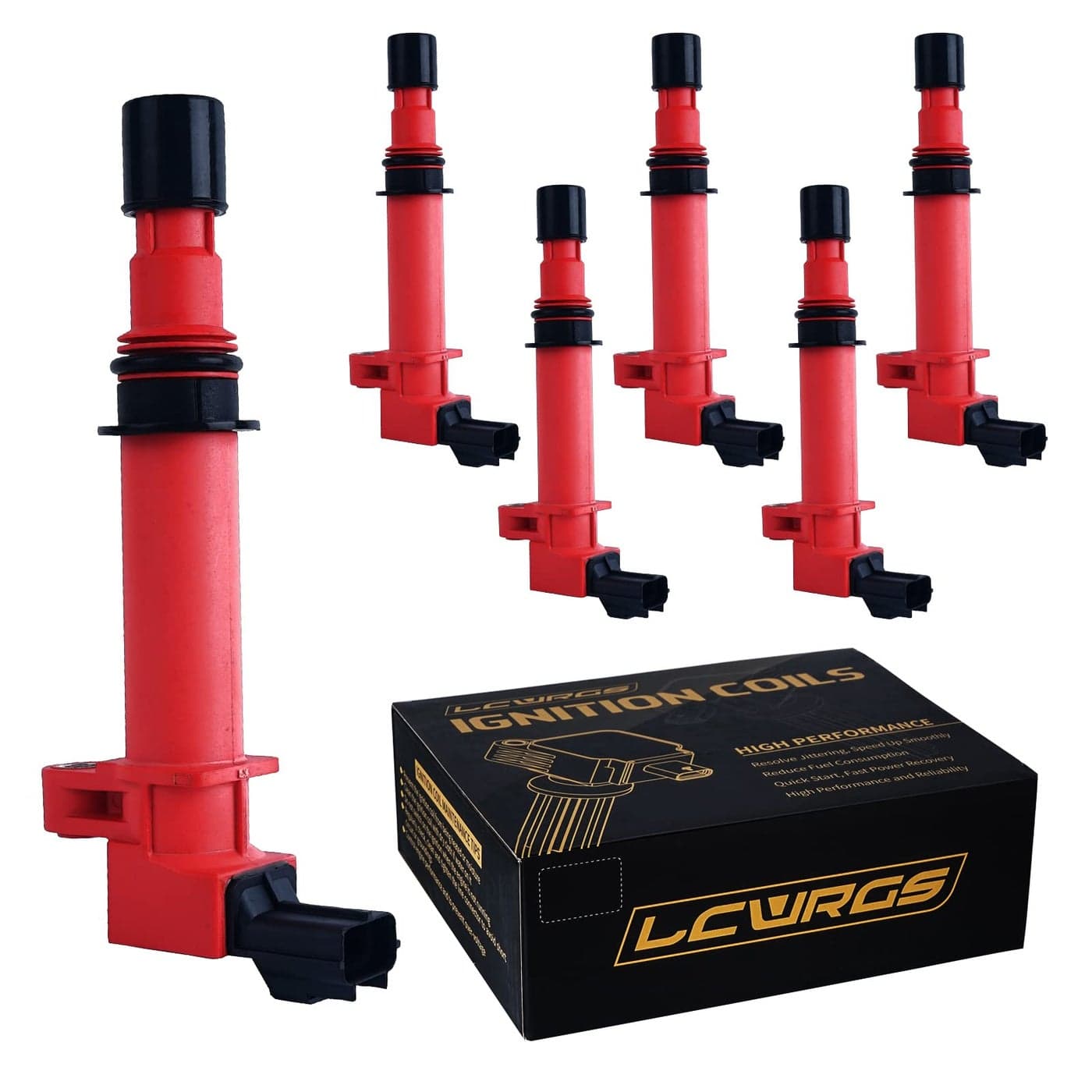 Ignition Coil Packs of 6 for 37 V6 2002 2003 2004 2005 2006 2007 2008 Dodge Ram 1500 Pickup Durango Dakota Nitro Jeep Grand Cherokee Commander Liberty Mitsubishi Raider 37L Replaces UF270