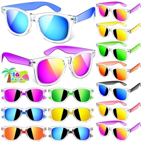 Joycover Kids Sunglasses Party Favors Translucent Toddler Sunglasses Bulk for Boys Girls Goodie Bags Stuffers for Kids Classroom Pool Beach Party Favors Graduation Birthday Gifts 16 Packs
