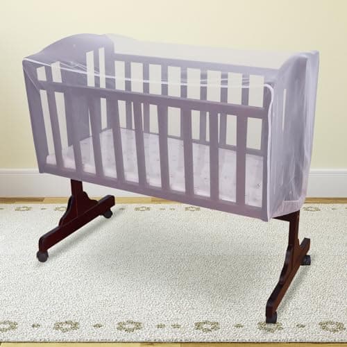 R for Rabbit Dream TIme Cradle Mosquito Net, Easily Attach and Detach Washable Cradle Mosquito Net - White