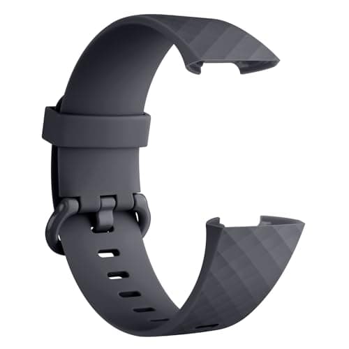 Tobfit Watch Strap Compatible with Fitbit Charge 4 / Fitbit Charge 3 (Watch Not Included), Removable Soft Belts for Charge 3/4 Wristband, Smartwatch Band for Men & Women (L, Midnight)