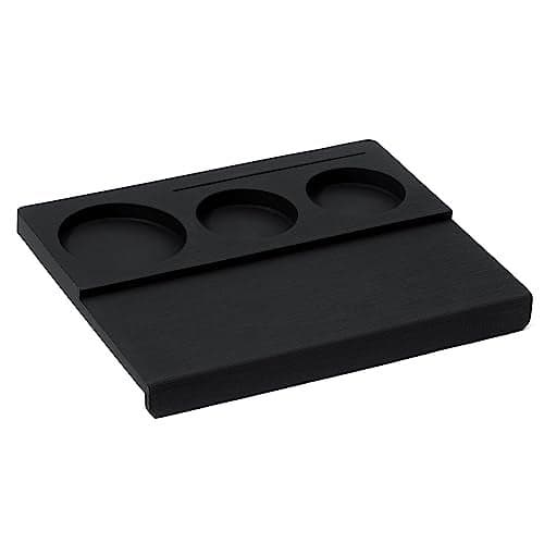 Normcore Espresso Tamping Station V3 - Corner Tamping Mat - Silicone Coffee Tamper Mat - Coffee Tamper Holder Pad for Baristas - Food Grade Non-Slip Silicone Black