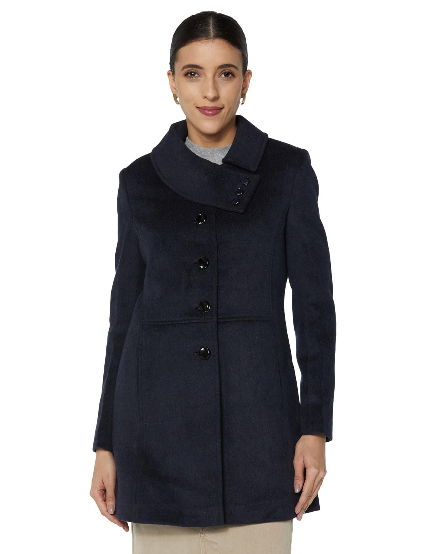 Qube By Fort Collins Women's Coat, BD17803AZ, Navy, M