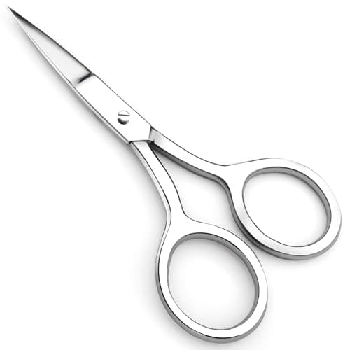 Utopia Care Eyebrow Scissors Professional Stainless Steel Small Shears for Men and Women Cuticle Nail Scissors Nose Hair Scissors for Grooming Mustache Beard Eyelashes Ear Hair Trimming Silver