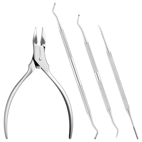 FAMILIFE Stainless Steel Pedicure Kit with Ingrown Nail Lifters Precision File Clipper MultiUse Cuticle Nippers and Trimmer for Home Foot Grooming and Correction