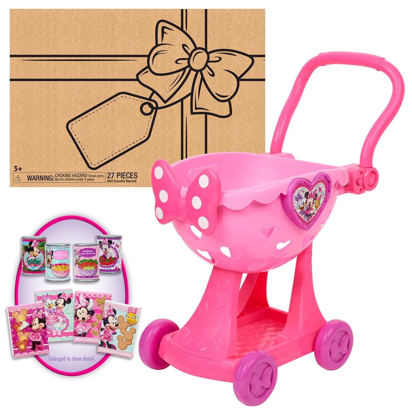 Minnie's Happy Helpers Bowtique Shopping Cart, Officially Licensed Kids Toys for Ages 3 Up by Just Play