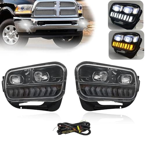 Shocklight LED with DRL Fog Lights Compatible with 2019 2020 2021 2022 2023 Chevrolet Silverado 1500 2500HD 3500HD, Chevy Front Bumper Driving Fog Lights with Switch and Wiring Set