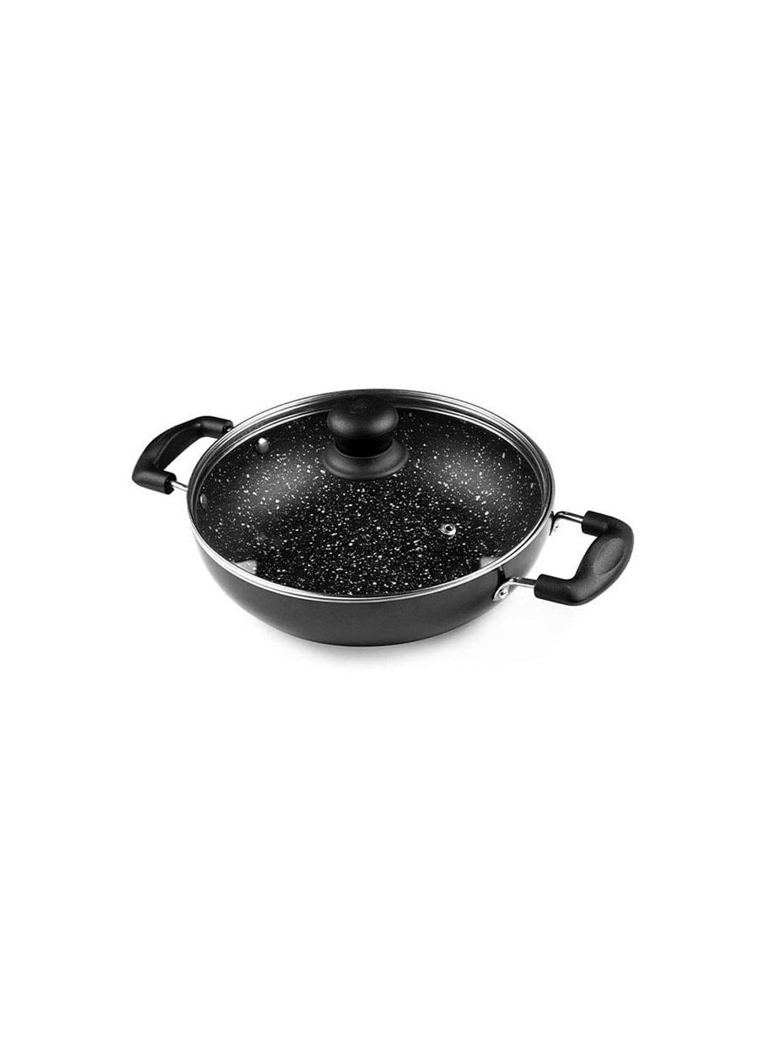 G Happy Home Kadhai 24cm Non Stick with lid with Induction base