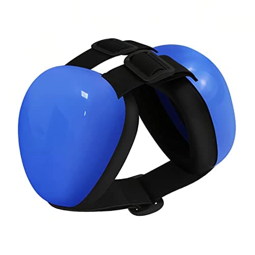 derYEP Dog Earmuffs for Hearing Protection 29dB NRR Ear Muffs Noise Protection (Medium, Blue)