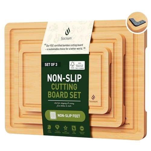 Bamboo Cutting Board Set Non Slip Feet Over Sink Kitchen Gadgets Seller 2024 First Apartment Essentials New Home Must Haves Things Stuff Accessories House Warming Decor Housewarming Hostess Host Gifts