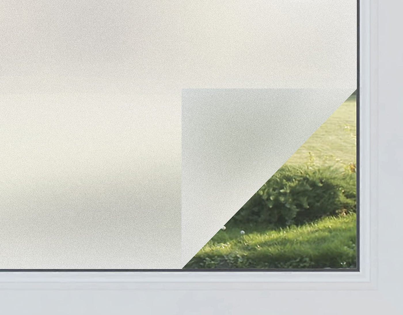 WallDesign Crystal Window Self Adhesive Privacy Glass Film For Office Glass Partition/Glass Door/Bathroom-24 X 48 Inch White