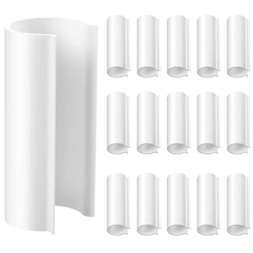 Jetec 16 Pcs PVC Pipe Clamps Greenhouses Strap Clips 2.4 Inches Long Summer PVC Water Pipe Clamps Strap Clips for Woodworking(for 3/4 Inch PVC Pipe,White)