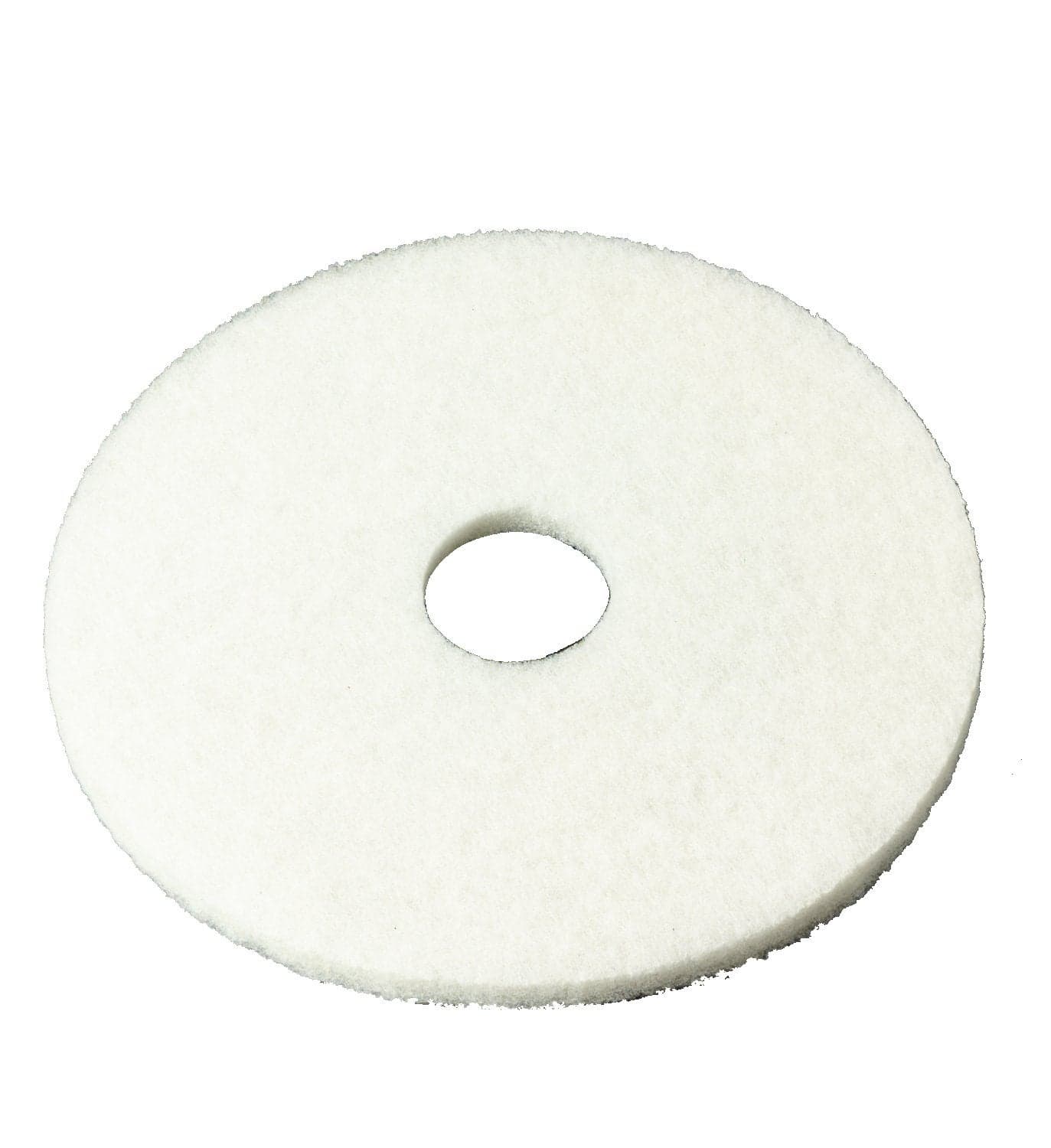 3M White Super Polish Floor Pad 4100, 16", 5/Case, Polish Wood Floors, Spray Cleaning or Dry Buffing Soft Finishes