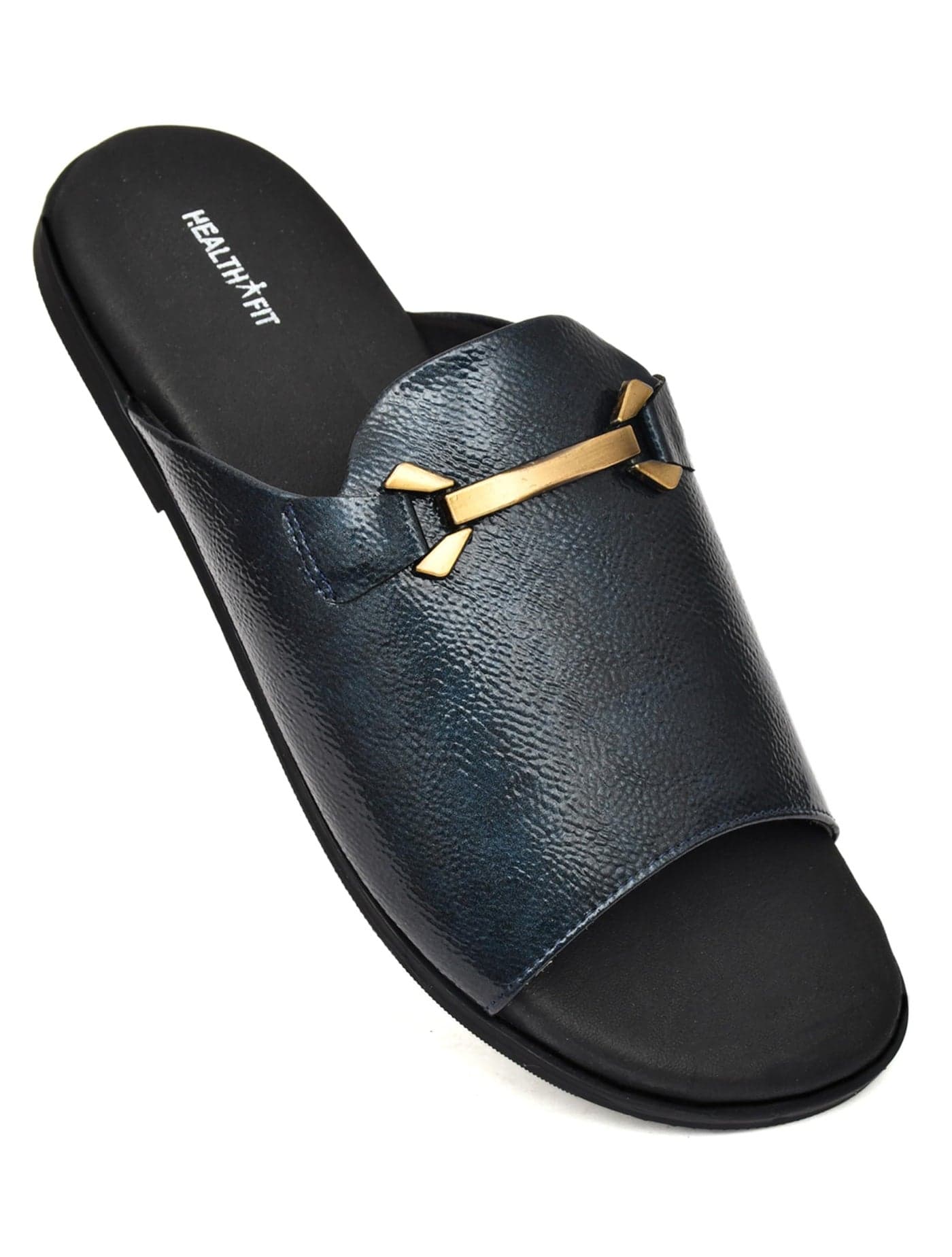Extra Soft Comfortable Traditional Ethnic Chappal/Slippers Wedding & Festive Sliders for Gents/Boys Lightweight flexible TPR sole & Easy-to-wear slip-on design cushioned for Men HF7017BL UK-8