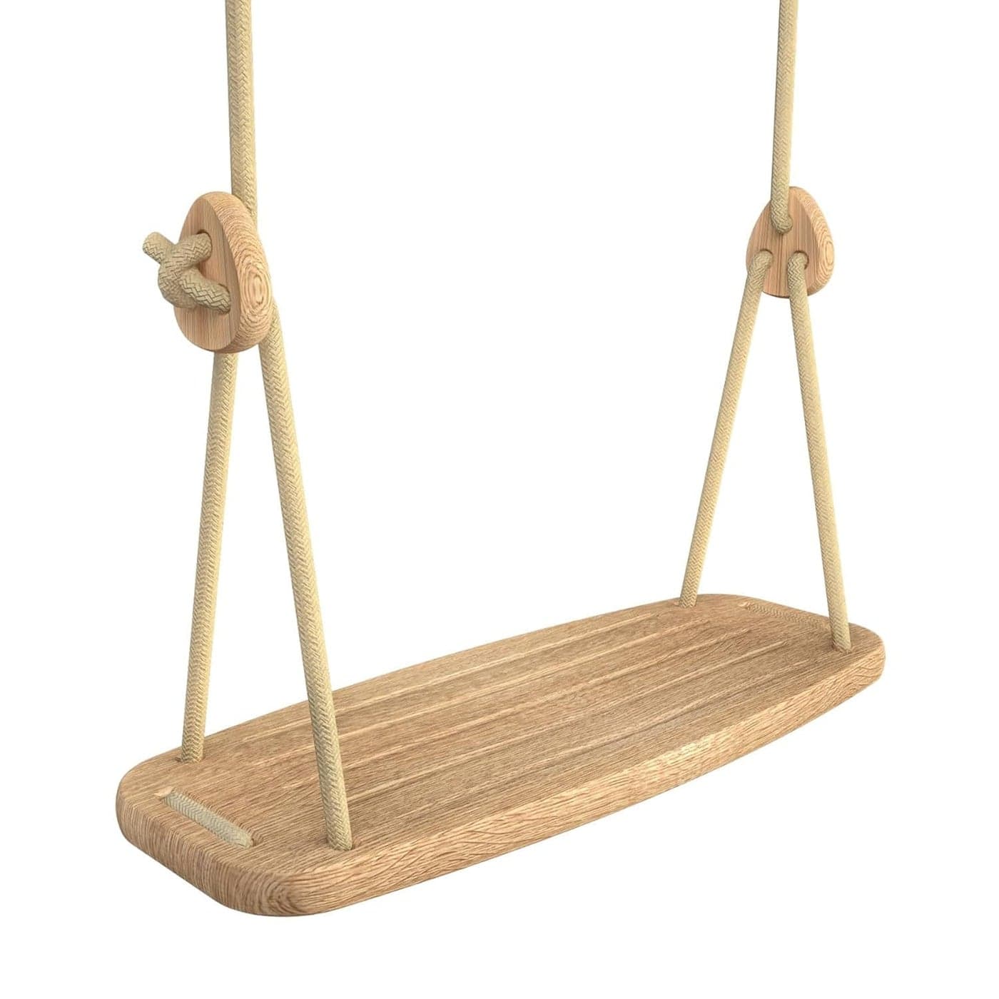 Hanging Wooden Rope Swing Jhula for Kids Adjustable Rope Swings Set for Indoor Outdoor Large Hanging Wood Swing Set for 3 to 10 Years