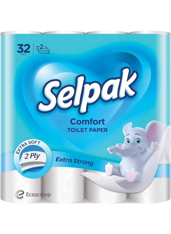 Selpak 2 Ply Toilet Paper 32 Rolls 150 Sheets