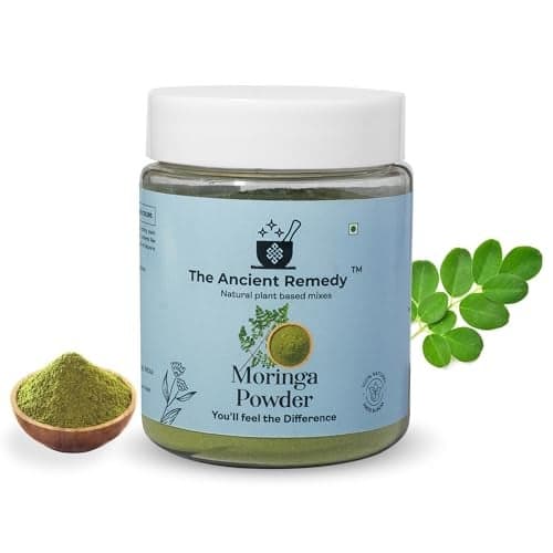 THE ANCIENT REMEDY 100% Natural Moringa Powder 110GM, Drumstick Leaf Powder Multi-Vitamin Rich In Antioxidants | Good For Digestion, Energy, Immunity, Weight Loss For Men And Women Pack 1