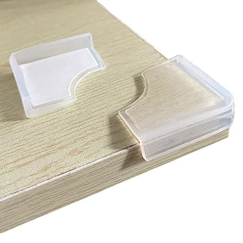 FoodGraded Silicone Clear Thin Corner Protectors Baby Proofing Table Edge Guards PreTaped SingleSide Adhesive for Kids Child Safety Cabinets Counter Furniture Bumpers 4 15x45 in Width