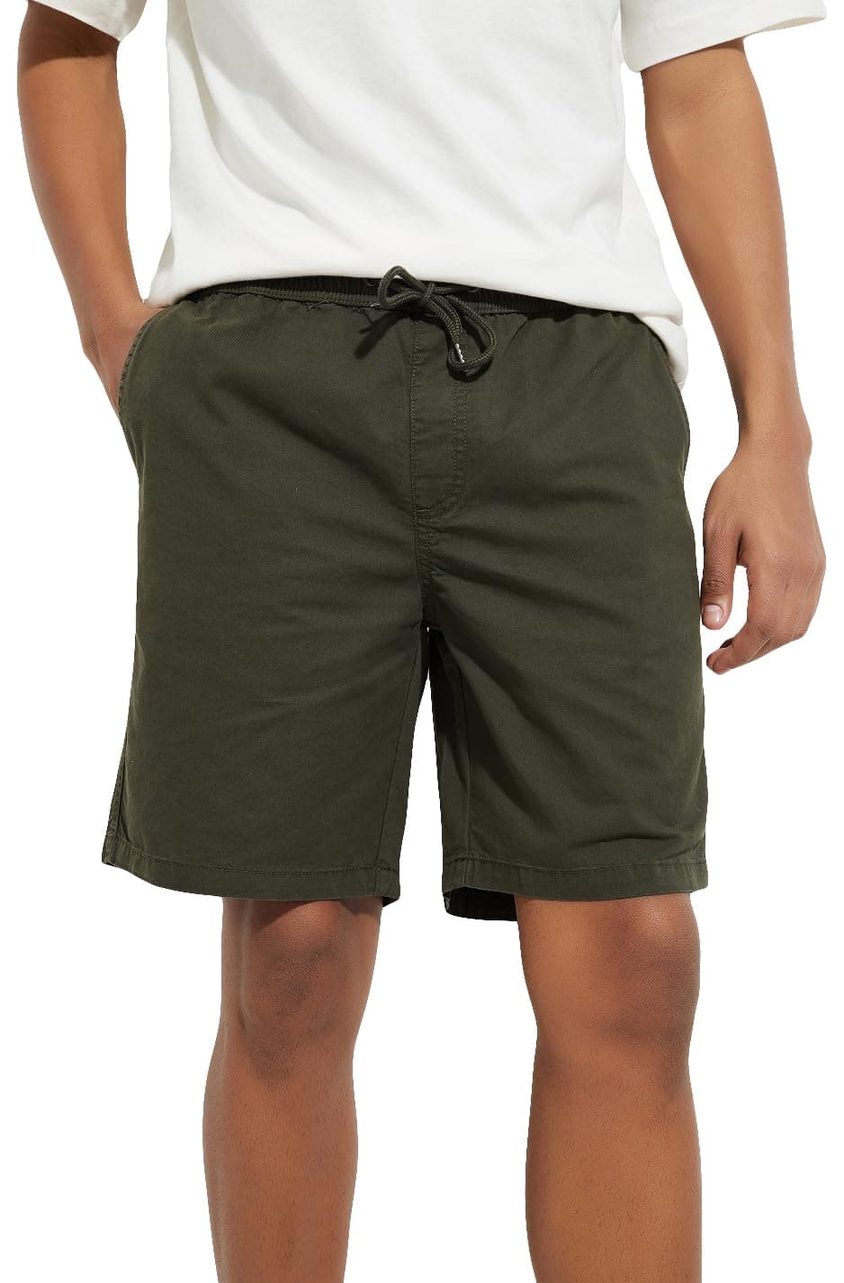 Max URB_N Men Solid Shorts (Olive Green_L)
