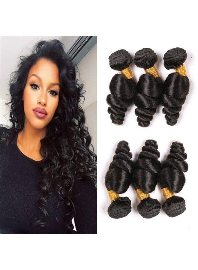 Brazilian Loose Wave Hair Bundles 24 26 28 Inch Grade 9A 100% Virgin Human Hair Extensions 300g a Pack Cheap Long Hair Weave Natural Color