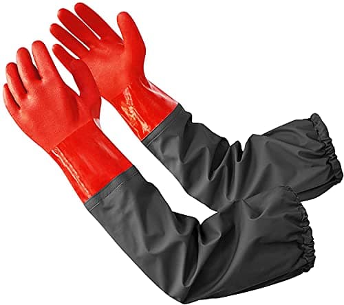 Coopache Full Arm Pond Gloves Red Black 25inch